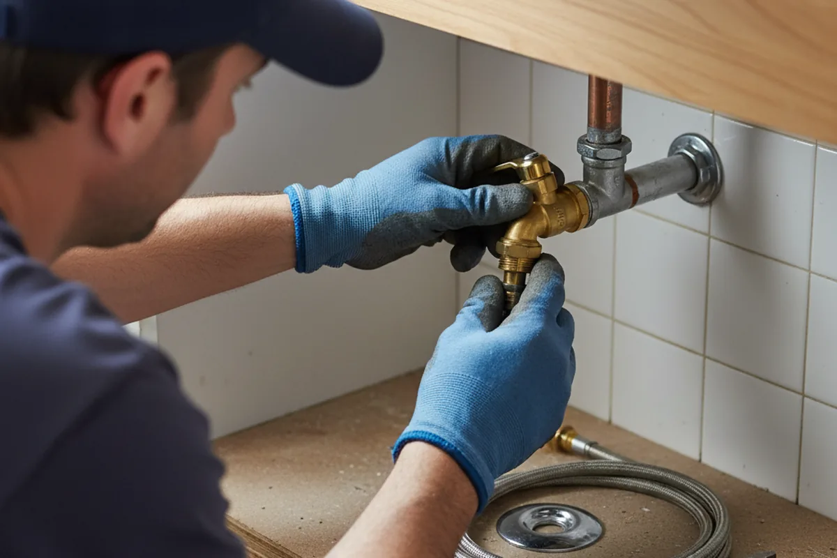 Shutoff valve and fitting work during Emergency Plumbing in Grant